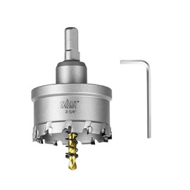 SALI 2-1/4" (57mm) TCT Hole Saw Kit Tungsten Carbide Tipped Hole Saw Drill Bit with Titanium-Plated Pilot Drill bit for Metal, Stainless Steel, Iron, Plastic