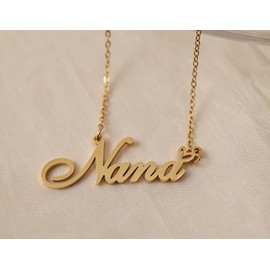 GR859C Karina Name Necklace Gold Plated Stainless Steel Pendant Necklace for Women Customized Nameplte Jewelry Gift for Christmas