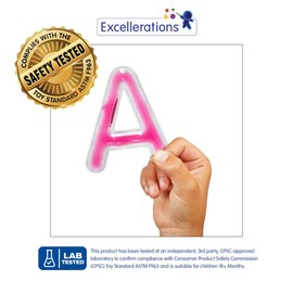 Uppercase Squishy Alphabet Letters Set of 38, Excellerations Liquid Letters, Abc's, Tactile Letters, Sensory Alphabet Letters for Children, Educational Toy