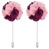 PATIKIL Flower Boutonnieres Pin, 2 Pcs Lapel Pin for Men