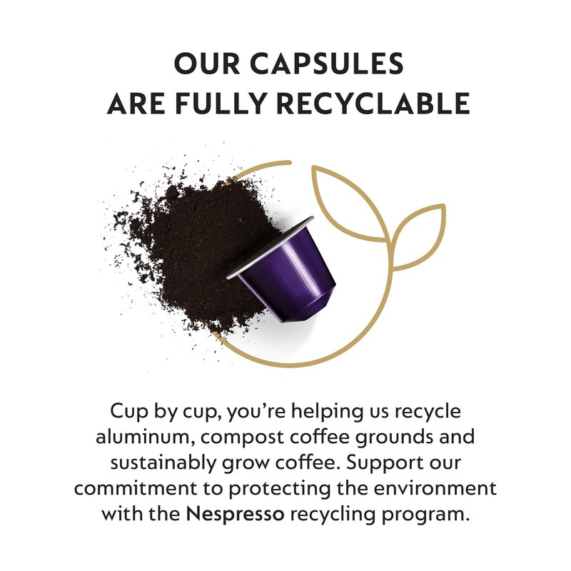 Nespresso Capsules Original Line, Arpeggio Decaffeinato, Dark Roast Coffee, 50-Count