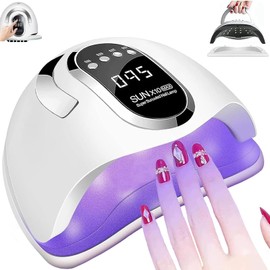 Lámpara de uñas 280W - Lámpara de Uñas LED UV 45 Luces, Esmalte de Gel, Secado de Uñas, Secador de Uñas, Luz de Uñas para Esmalte de Gel, Lámpara de Gel de Curado, con 4 Ajustes de Temporizador