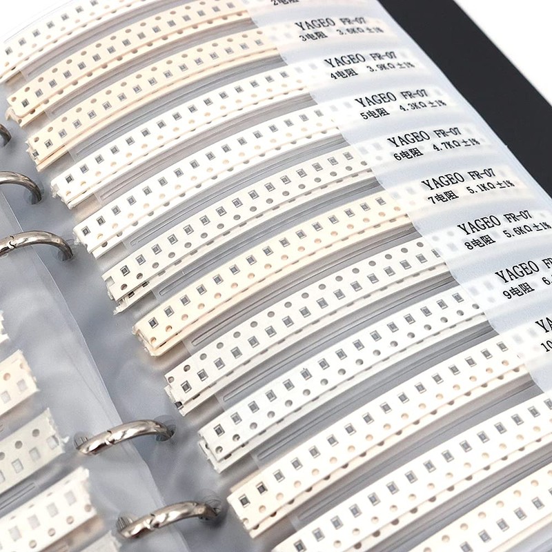 WINGONEER 1%0805 SMD Resistor Aggregation Folder (0Ω-10MΩ) 170 Values x