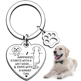 Fychuo Dog Gifts Keyrings for Women Dog Keyring Cute Keychain Labrador Gifts for Dog Lovers Animal Key Ring Dog Mum Dog Dad Birthday Christmas
