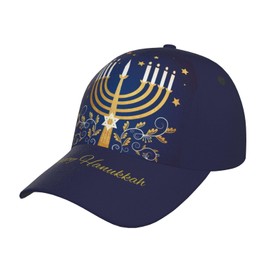 HDAODNM Happy Hanukkah Baseball Cap Hanukkah Snapback Cap Chanukah Hat Baseball Hats Jewish Cap for Hanukkah