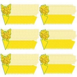 120 Pack Fungus Gnat Traps for House Indoor, Fungus Traps Fruit Fly Traps for Indoors Gnats Sticky Traps for Plants Yellow Sticky Traps for Gnats