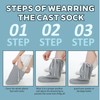 Shimmeroo Cast Sock Cover for Foot,Grey Adjustable Cast Cover Leg