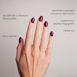 DOONAILS – Press On Nails 30er Set Into You abgerundete Form Violett – Nägel zum Aufkleben Full Cover in Salonqualität – Fake nails soft gel Short – Natürliches & angenehmes Tragegefühl