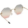styleBREAKER 09020118 Women's Round Sunglasses, Frameless with Tinted Lenses in