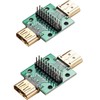 PENGLIN 2PCS HDMI Connector with Test PCB Board,2.54 Pitch 19