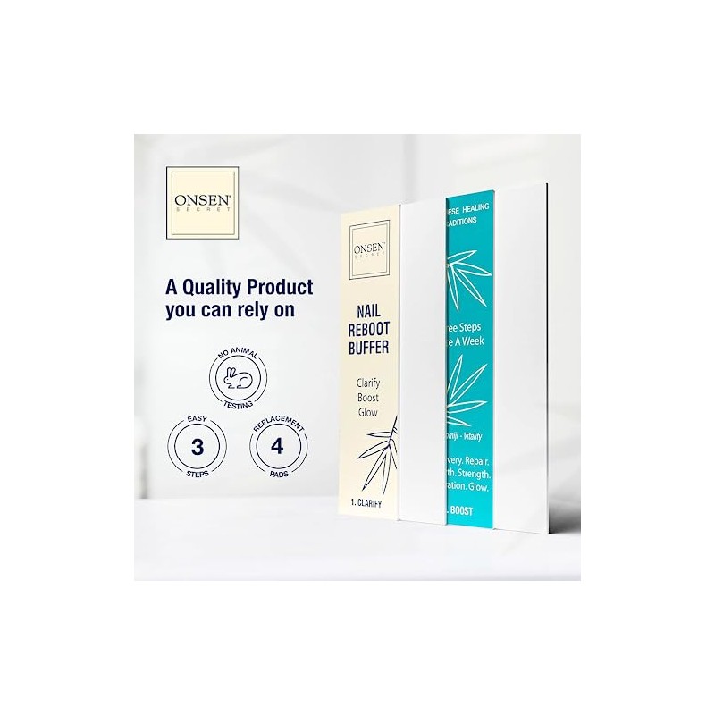 Onsen Secret Professional Nail Buffer, Ultimate Shine Nail Buffing Block