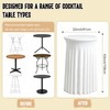 2 Packs Round Spandex Cocktail Table Skirt 32"x 43" Spandex