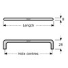 M4TEC Bar Pull Handle for Bedroom Furniture, and Kitchen Door