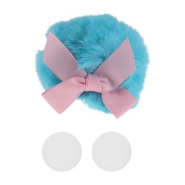 Hihaha Motorcycle Helmet Accessories Decoration Bow Tail for Motorcycle Bicycle Skiing Helmets Cyan Blue Plush Stickers 1 Set