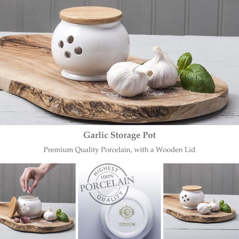 WM Bartleet & Sons 1750 Traditional Garlic Pot with Wooden