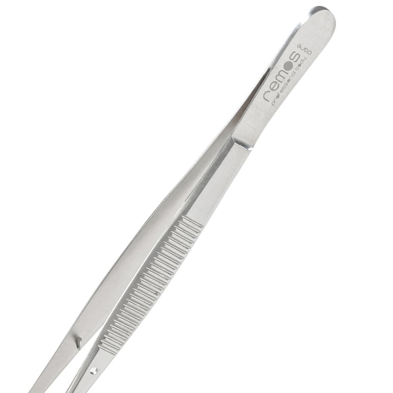 REMOS Tweezers Curved, Stainless, Length 12.5 cm