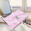 A5 Note Book PU Leather Cover Password Lock Notepad Diary