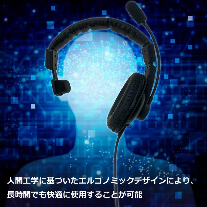 SOUNDWARRIOR SW-TR1 Sealed Lightweight Single Ear Overhead Headset with Replacement