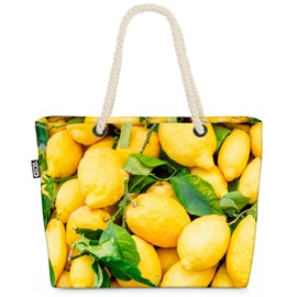 VOID Lemon Fruit Italy Beach Bag Shopper 58 x 38 x 16 cm 23L XXL Shopping Bag Travel Bag Beach Bag, multicoloured, Casual