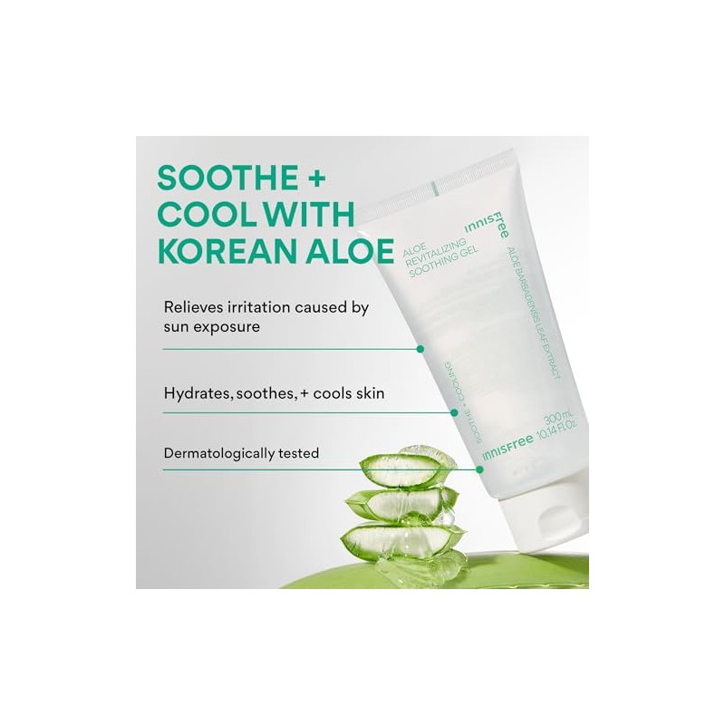 innisfree Aloe Vitalizing Soothing Gel Hydrating Face & Body Moisturizer