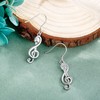 Music Note Earrings Sterling Silver Microphone Treble Music Dangle Drop