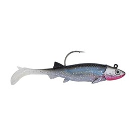 Berkley PowerBait Pre-Rigged Minnotator Fishing Bait, Silver Smelt, 3.5 in, Irresistible Scent & Flavor, Realistic Profile, Ready-to-Fish, Ideal for Bass, Crappie, Pike and More