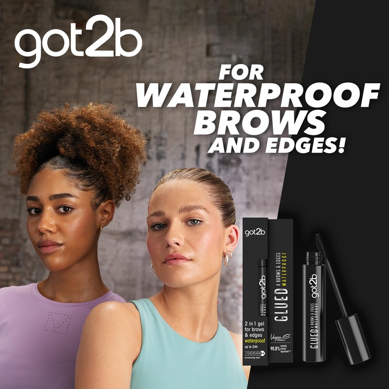 got2b glued for Brows & Edges eyebrow gel, vegan waterproof