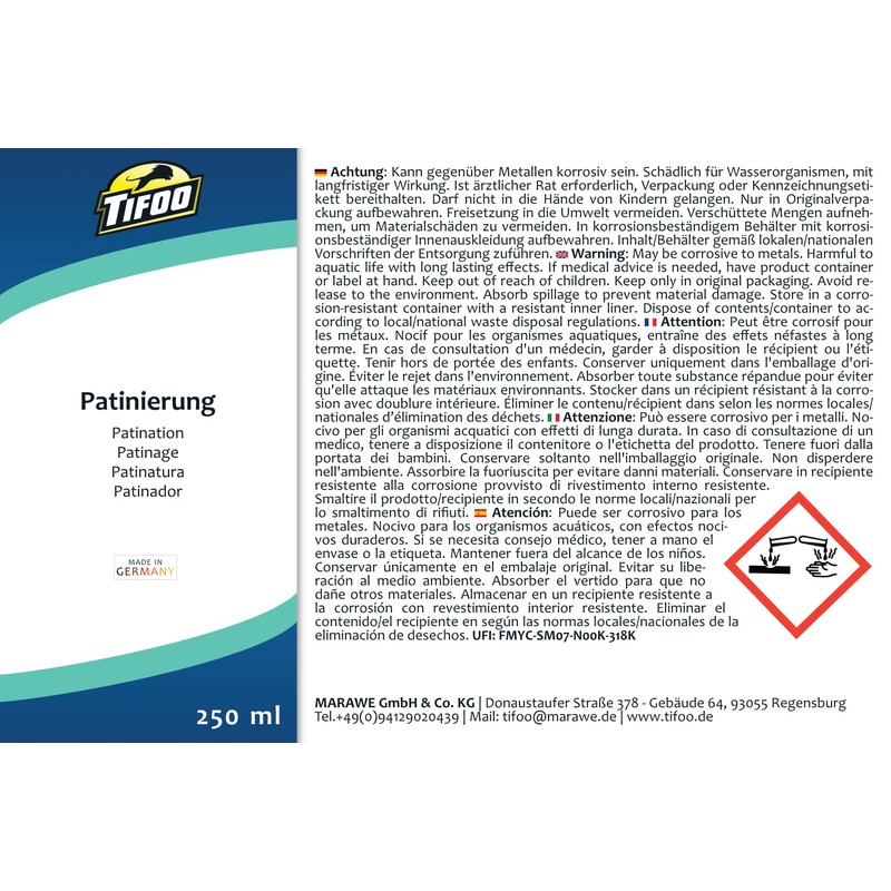 Patination fluid (250 ml)- Copper & brass ager - Ageing