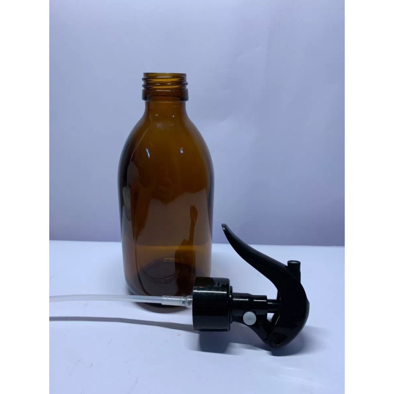 Meliars Botella Cristal 250 Ml Ambar Con Bomba Atomizadora (10