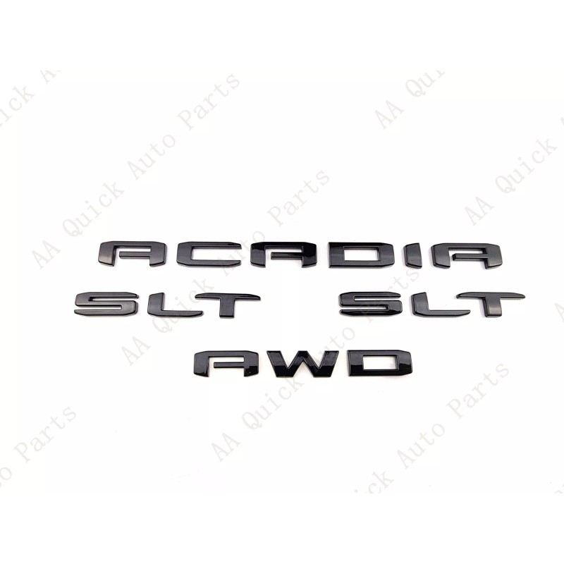 GMC 6PC Gloss Black Door Rear Tailgate Acadia SLT AWD