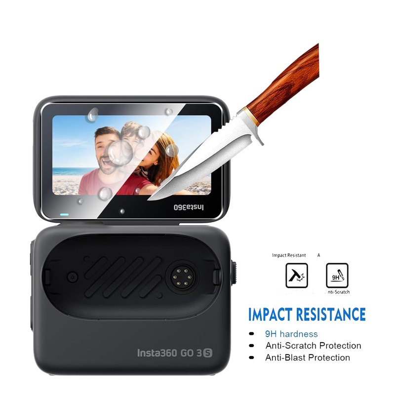 Natbok 2 Pack Compatible with Insta360 GO 3S Screen Protector