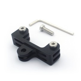 Vcufflinks Aluminum Twin Dual Mount Adapter for GoPro Hero 12/11/10/9/8/7/6/5/4, and Other Action Cameras - Compatible with Camera Housings and Handheld Monopods, 3 Screws Included