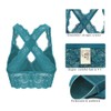 SHEKINI brasier de encaje para mujer, sin varillas, acolchado, espalda