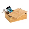 Wenko Bamboo Organiser Terra 3 Compartments -Storage Box, Bathroom Basket,