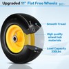 11x4.00-5" Lawn Mower Tire Flat Free Smooth Tires with 3/4"