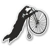 2 x 10cm/100mm Stunt Bike Rider BMX Vinyl Sticker Decal