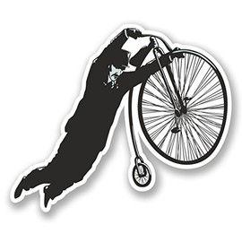 2 x 10cm/100mm Stunt Bike Rider BMX Vinyl Sticker Decal Laptop Travel Luggage Car Bike Sign Fun #5431