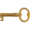 Small Brass Plated Hollow Barrel Skeleton Key Reproduction - Antique