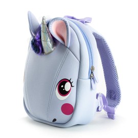KIDDIETOTES Unicorn Plush Softcase Backpack for Kids, Toddlers, and Children - Perfect for Daycare, Preschool, Kindergarten, and Elementary School