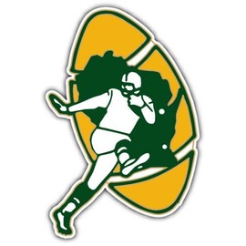 Vinyl Sticker Green Bay Football Helmet Durable Decal for Bumpers, Helmets, Laptops, Water Bottles, Lockers (3" Longest Side)