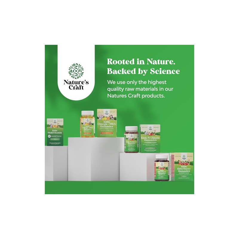 Natures Craft Gomitas Fibra Alto Contenido Prebiótico Niños Suplementos Dietética