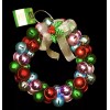 Signature Christmas jingle bell wreath 10-11” Metal DUALside:RED,G