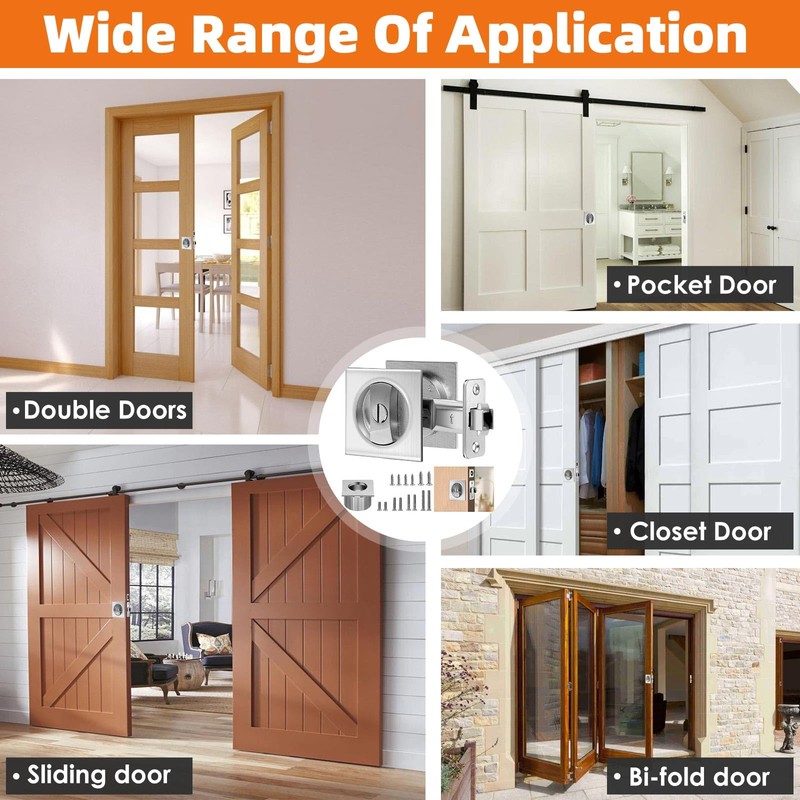Lipshome Pocket Door Lock, Pocket Door Lock with Key, Pocket
