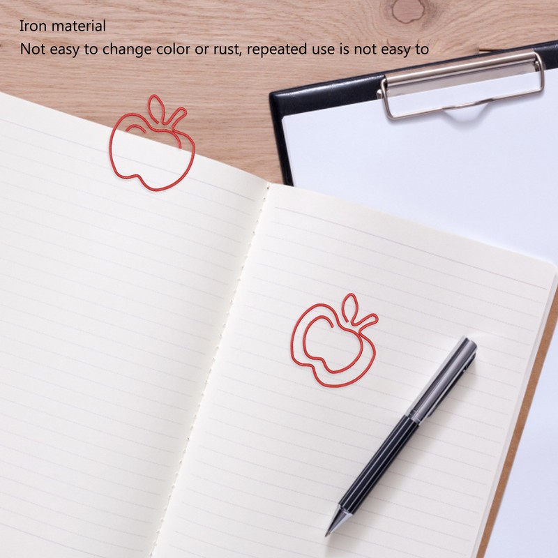 100 Pcs Paper Clip Cute Fruit Shaped Electroplated Metal Decorative