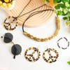 6PCS Hippie Costume Accessories Set, 60s70s Retro Hippie Glasses Peace