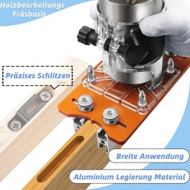 Woodworking Milling Base, Slot Holder with Invisible, 2-in-1 Wooden Router Base, Milling Slot Holder for Carbinet for Trimming Machine with Inner Diameter 65 mm
