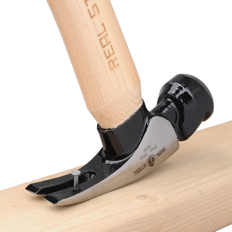 REAL STEEL 0402 Hickory Magnetic Head Rip Claw Hammer, 20