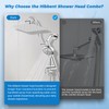 Hibbent Upgraded All Metal 10"Rainfall Showerhead Combo, High Pressure Shower