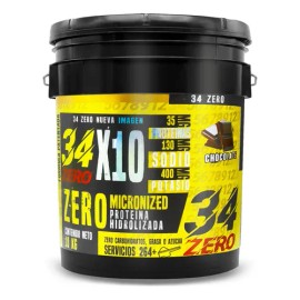 34 Zero Proteína Hidrolizada 10kg 264 Servs Sabores Chocolate
