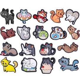 Cat Shoe Charms, Adorable Kitty Shoe Charm Collection Sneaker Decor Shoe Charms Accessory Footwear Decorations